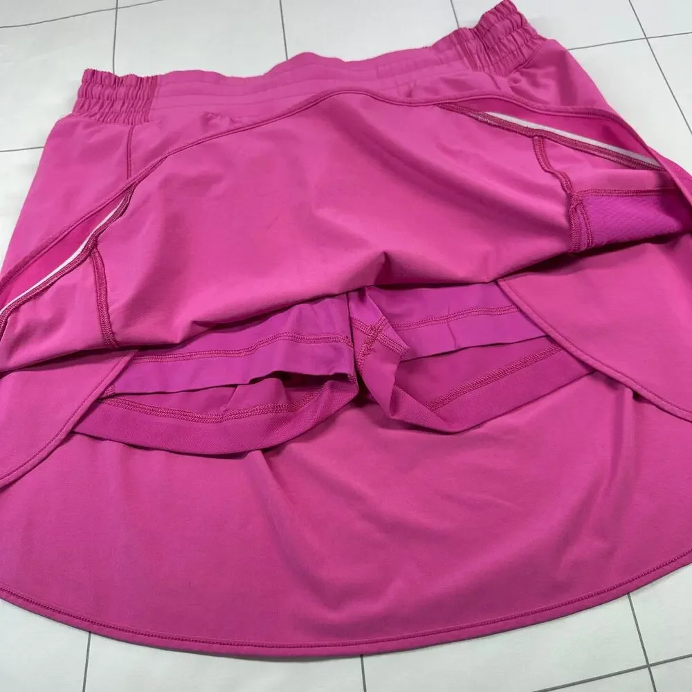 Lululemon Skirt Womens 12 Long Pink Hotty Hot High Rise Athletic Sporty Tennis - Picture 8 of 15